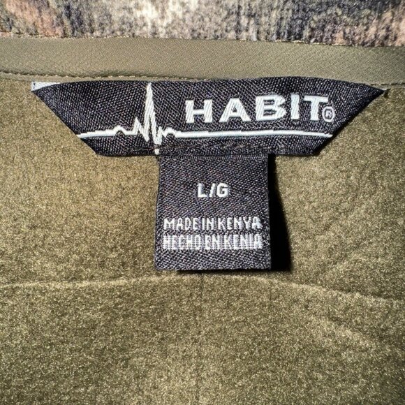 Habit Capetree Valley Mens Fleece Full-Zip Camouflage Jacket L Hunting Outdoor - Picture 3 of 11